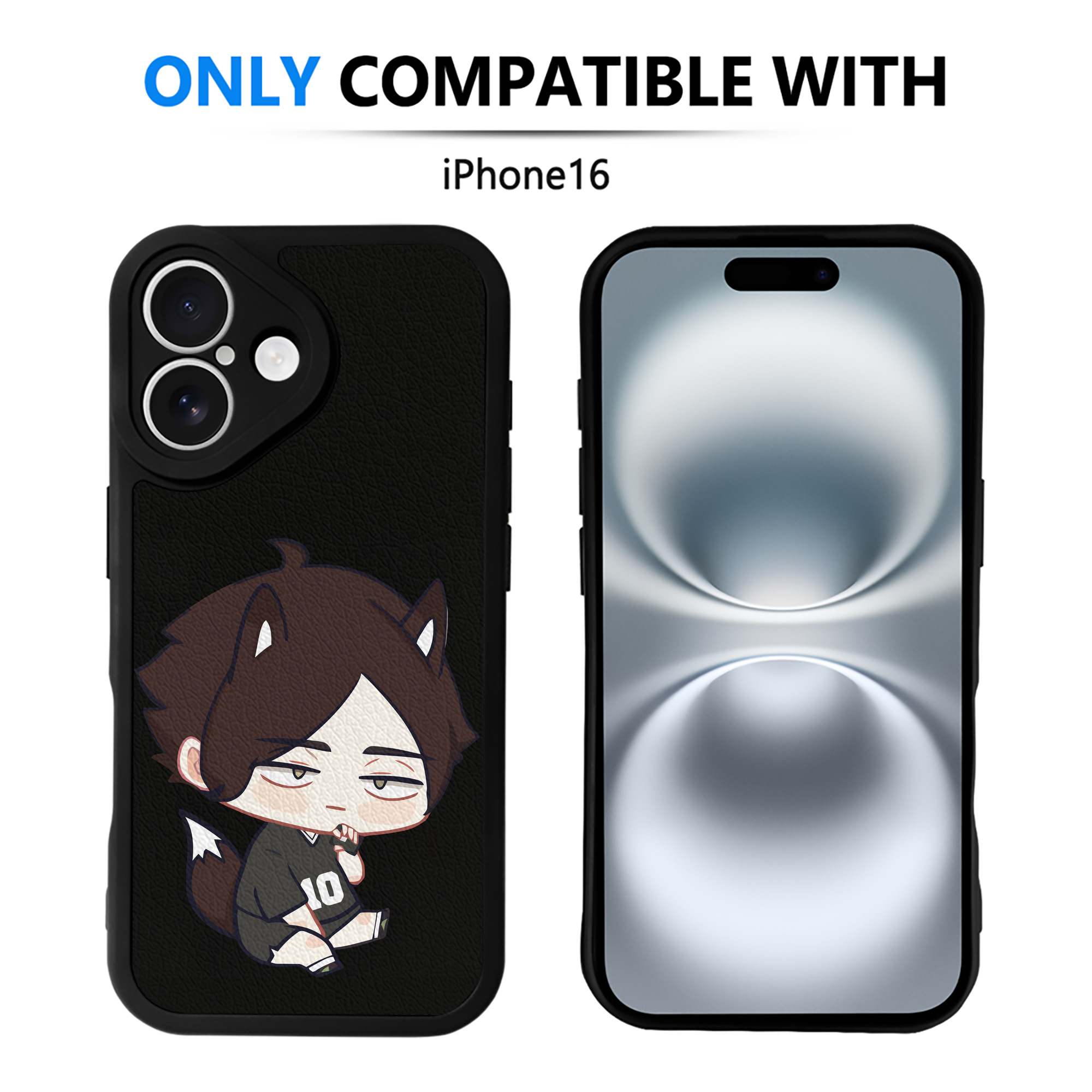 （画像用） ハイキュー!! Haikyu!! 【iPhone 16シリーズ対応】シリコンスマホケース（レザー調） 材質：シリコン